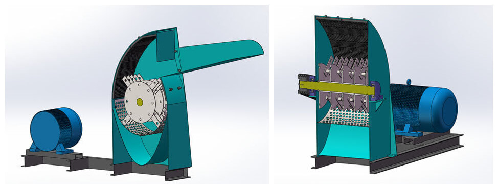 inner structure of wood hammer mill