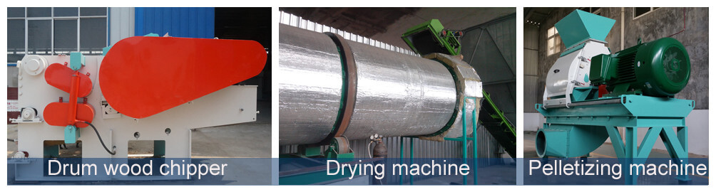 palm pelleting machines, chipper,dryer